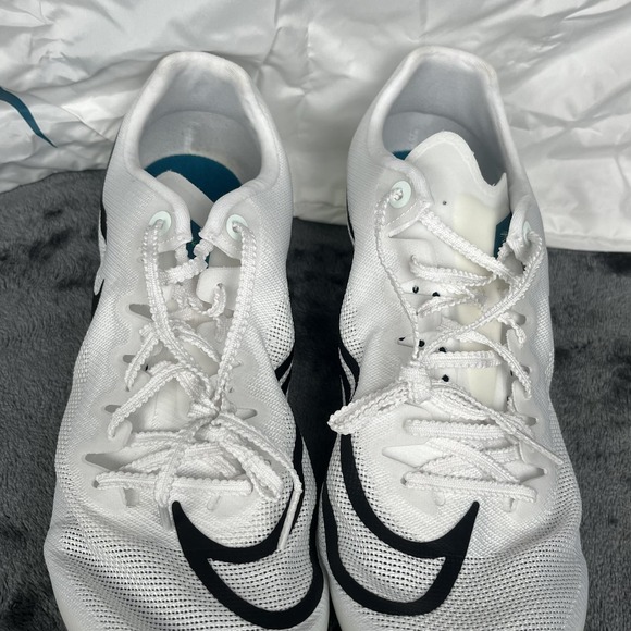 Nike Track & Field Spike Shoes Mens Size 9 White Black Volt Racing DR2741-102 - Picture 4 of 8